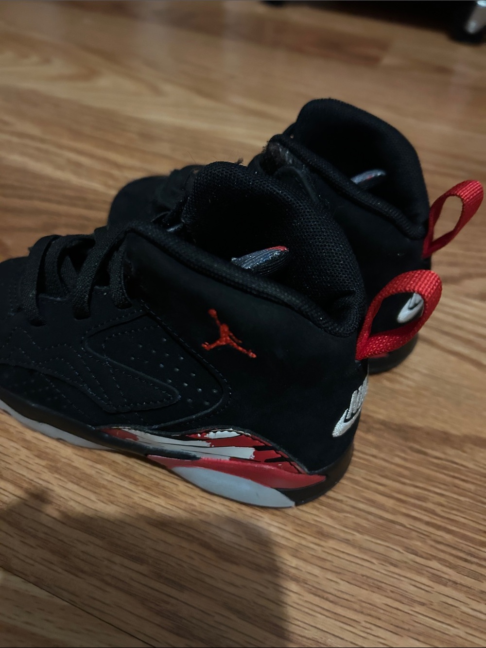 Nike Kids Black and Red High-Top Sneakers